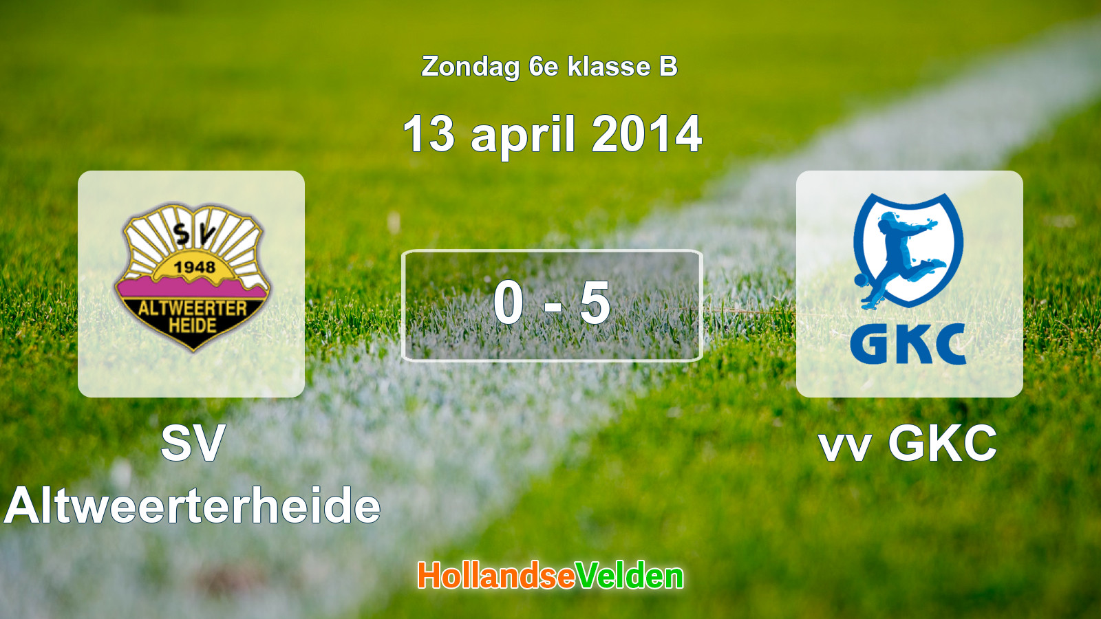 Gespeelde wedstrijd: SV Altweerterheide - vv GKC 0 - 5 (13 april 2014)