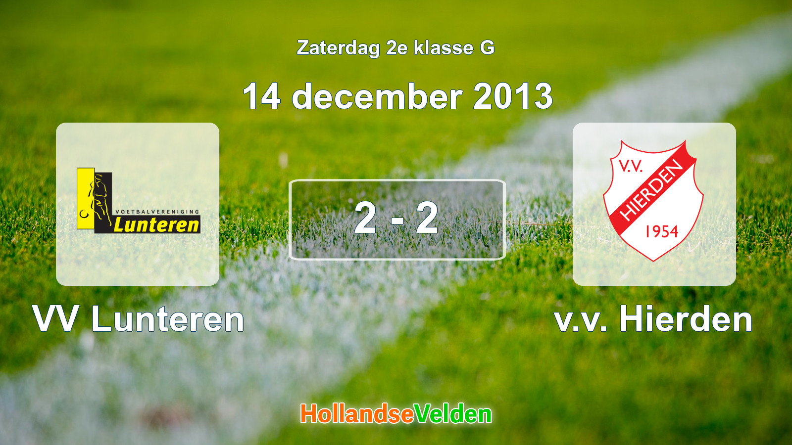 Gespeelde wedstrijd: VV Lunteren - v.v. Hierden 2 - 2 (14 december 2013)