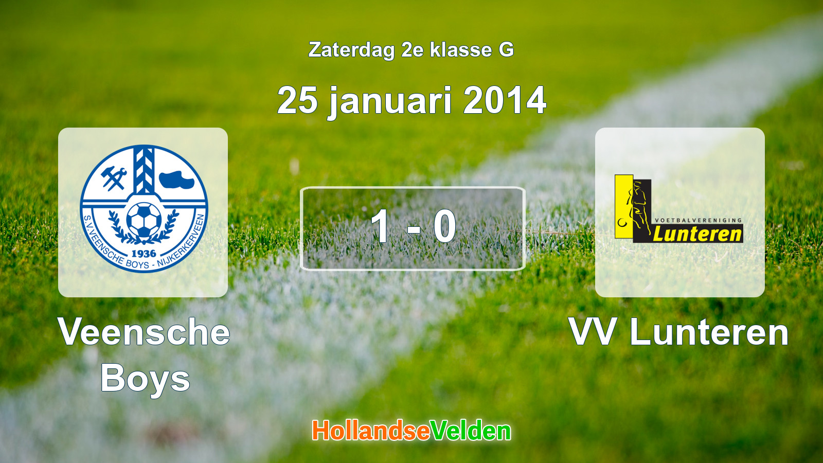 Gespeelde wedstrijd: Veensche Boys - VV Lunteren 1 - 0 (25 januari 2014)