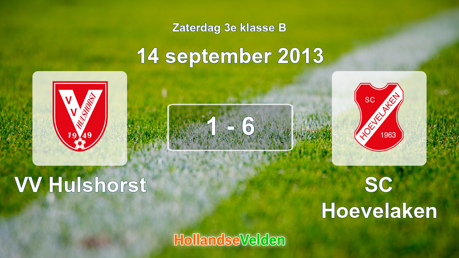 Gespeelde wedstrijd: VV Hulshorst - SC Hoevelaken 1 - 6 (14 september 2013)