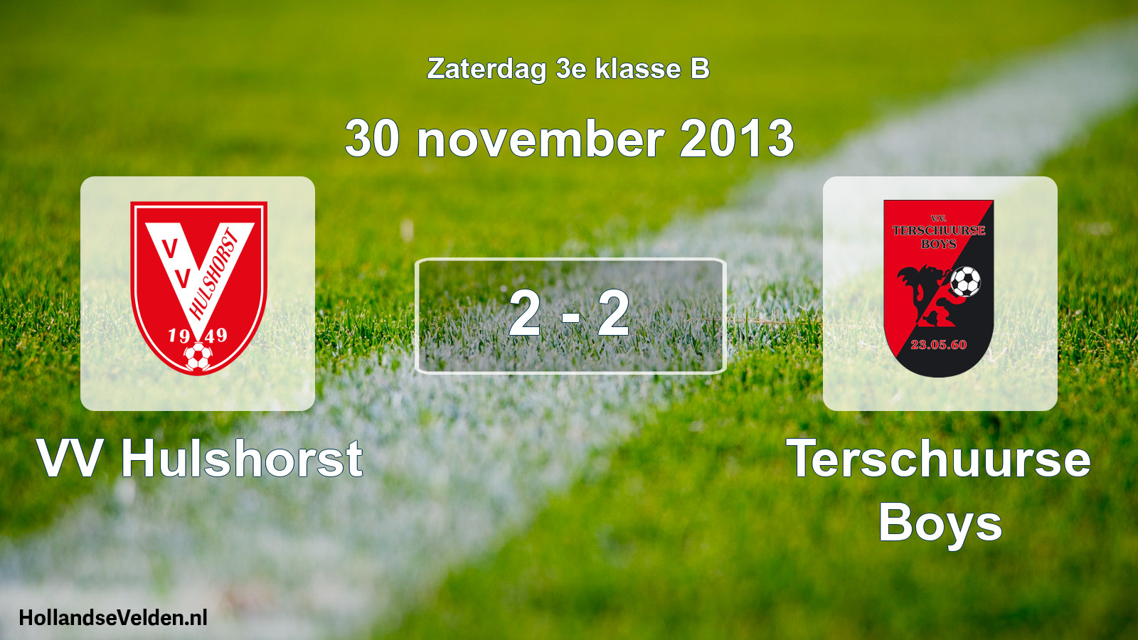 Gespeelde wedstrijd: VV Hulshorst - Terschuurse Boys 2 - 2 (30 november 2013)