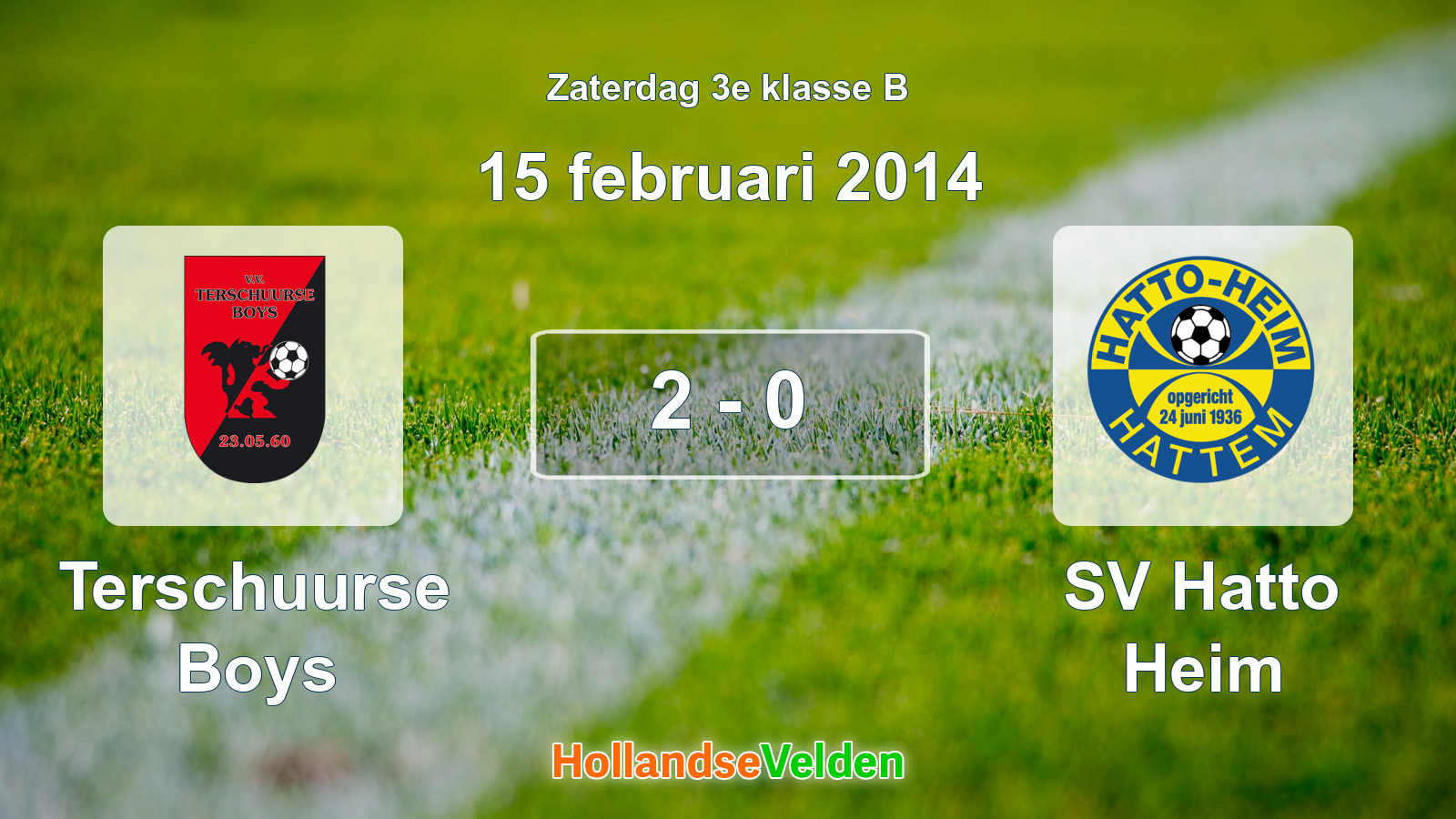 Gespeelde wedstrijd: Terschuurse Boys - SV Hatto Heim 2 - 0 (15 februari 2014)