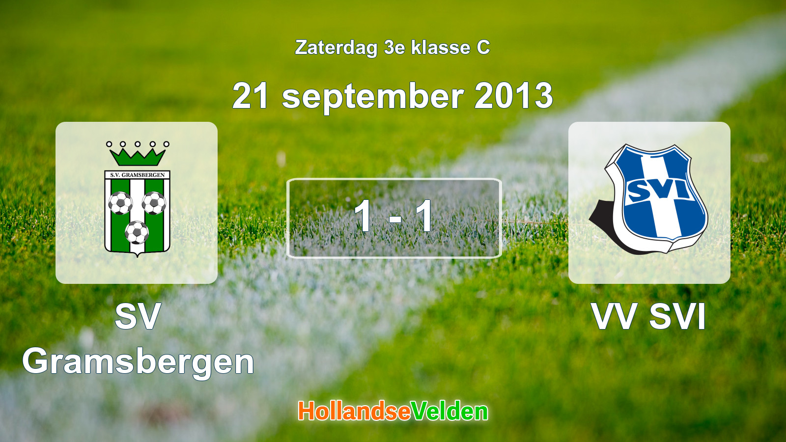 Gespeelde wedstrijd: SV Gramsbergen - VV SVI 1 - 1 (21 september 2013)