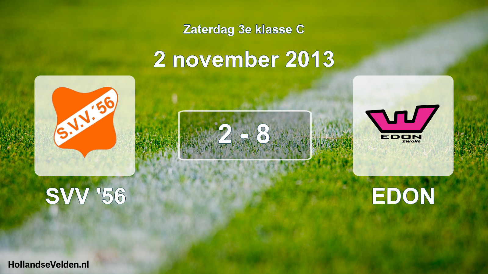 Gespeelde wedstrijd: SVV '56 - EDON 2 - 8 (2 november 2013)