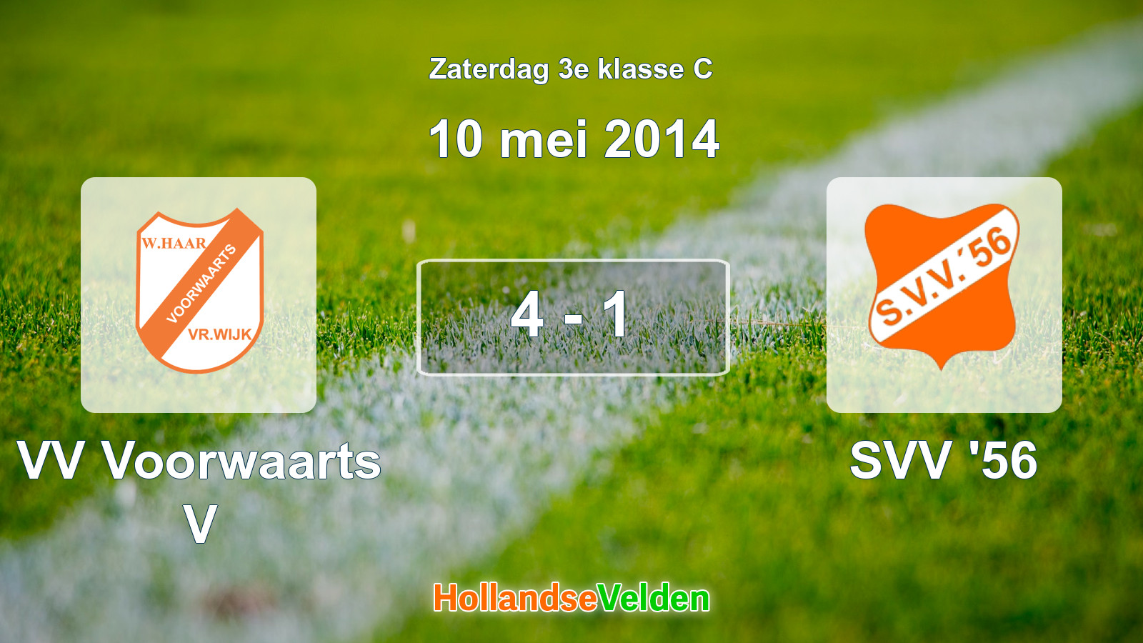 Gespeelde wedstrijd: VV Voorwaarts V - SVV '56 4 - 1 (10 mei 2014)