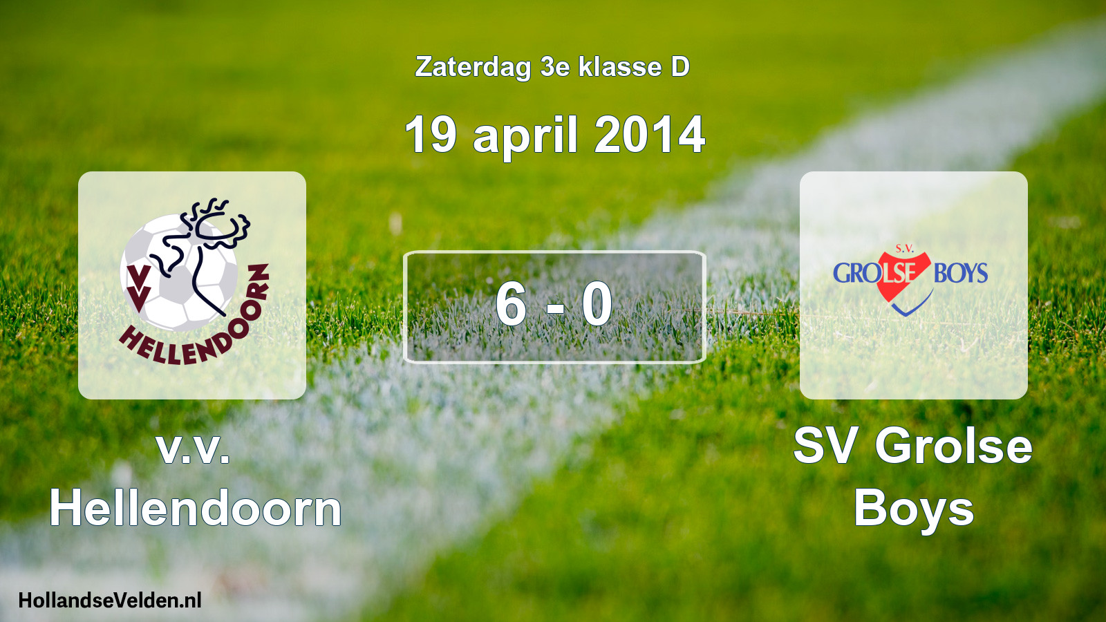 Gespeelde wedstrijd: v.v. Hellendoorn - SV Grolse Boys 6 - 0 (19 april 2014)