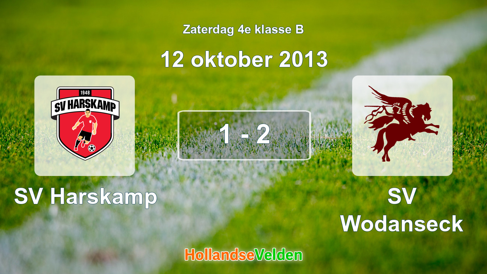 Gespeelde wedstrijd: SV Harskamp - SV Wodanseck 1 - 2 (12 oktober 2013)