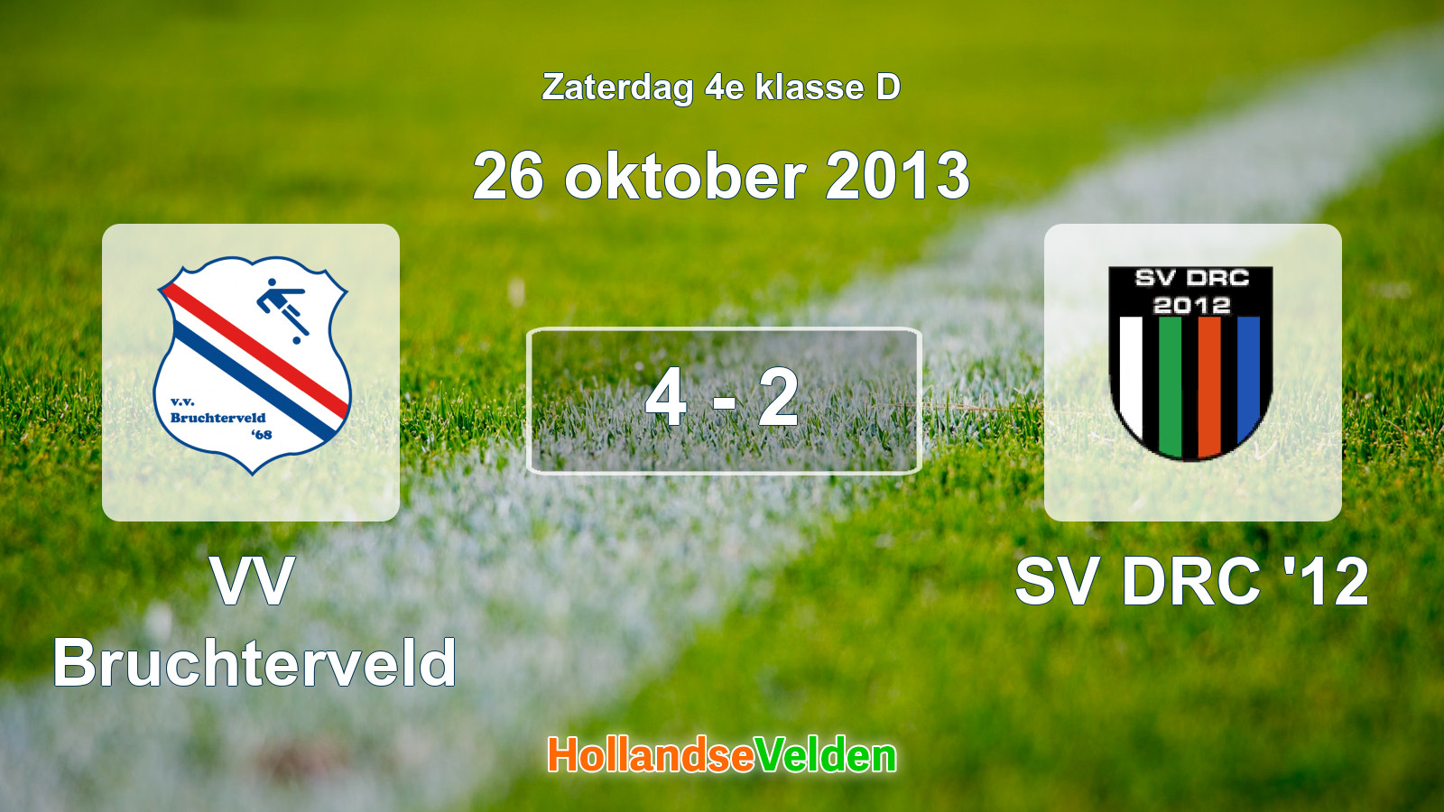 Gespeelde wedstrijd: VV Bruchterveld - SV DRC '12 4 - 2 (26 oktober 2013)