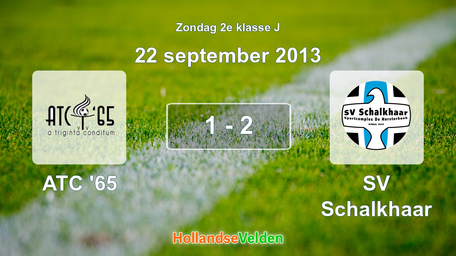 Gespeelde wedstrijd: ATC '65 - SV Schalkhaar 1 - 2 (22 september 2013)