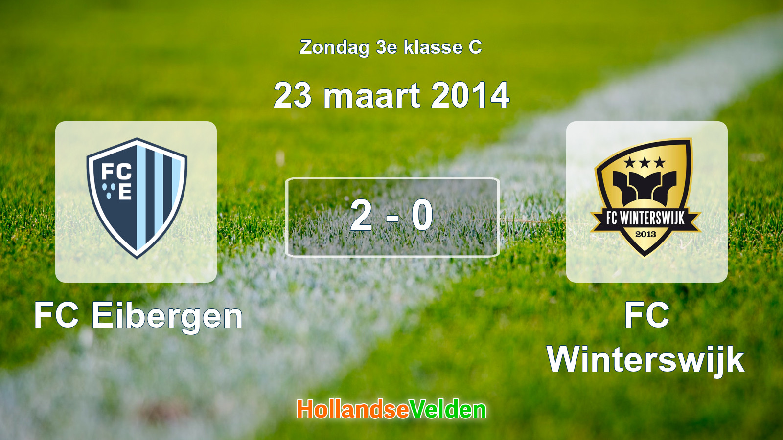 Gespeelde wedstrijd: FC Eibergen - FC Winterswijk 2 - 0 (23 maart 2014)