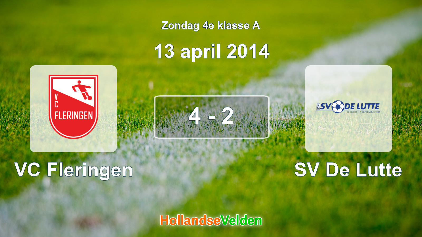 Gespeelde wedstrijd: VC Fleringen - SV De Lutte 4 - 2 (13 april 2014)