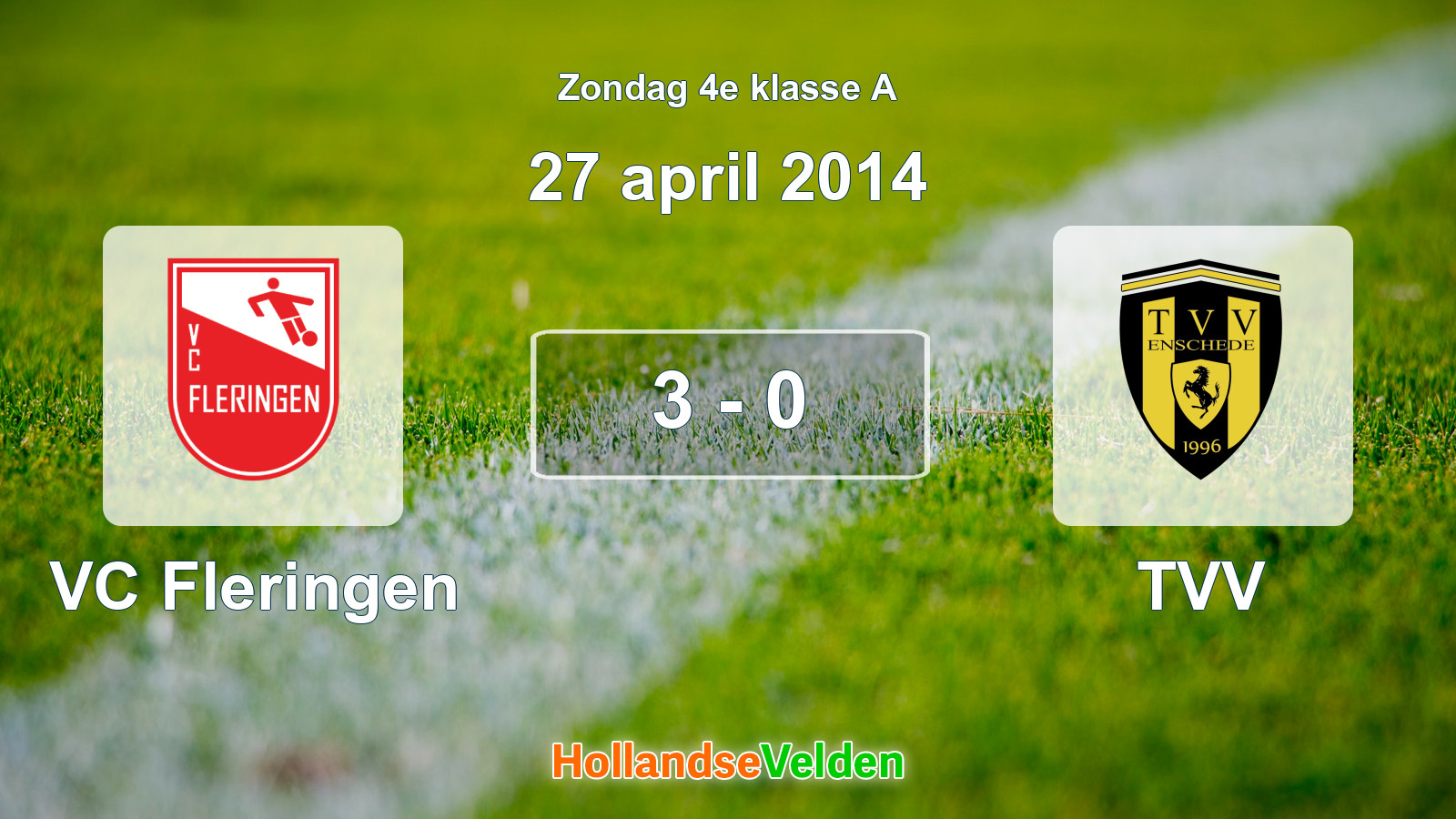Gespeelde wedstrijd: VC Fleringen - TVV 3 - 0 (27 april 2014)