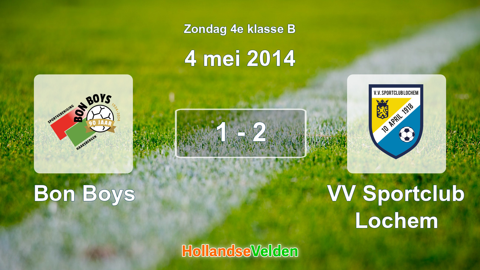 Gespeelde wedstrijd: Bon Boys - VV Sportclub Lochem 1 - 2 (4 mei 2014)