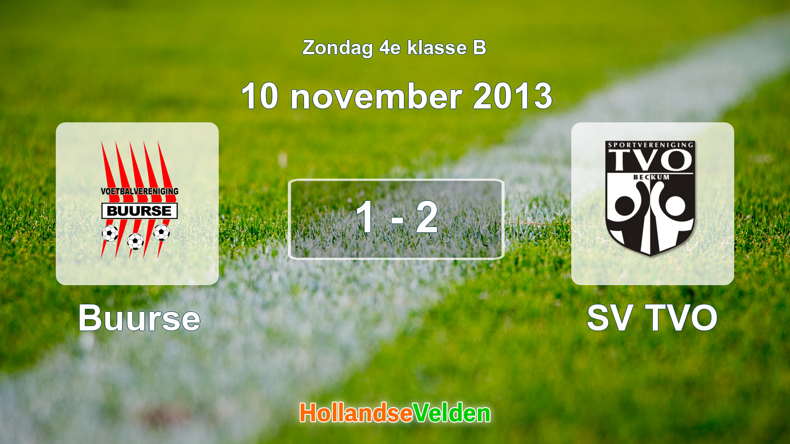 Gespeelde wedstrijd: Buurse - SV TVO 1 - 2 (10 november 2013)