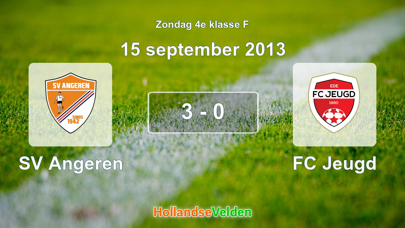 Gespeelde wedstrijd: SV Angeren - FC Jeugd 3 - 0 (15 september 2013)
