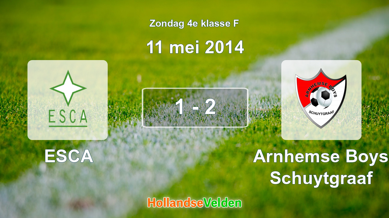 Gespeelde wedstrijd: ESCA - Arnhemse Boys Schuytgraaf 1 - 2 (11 mei 2014)