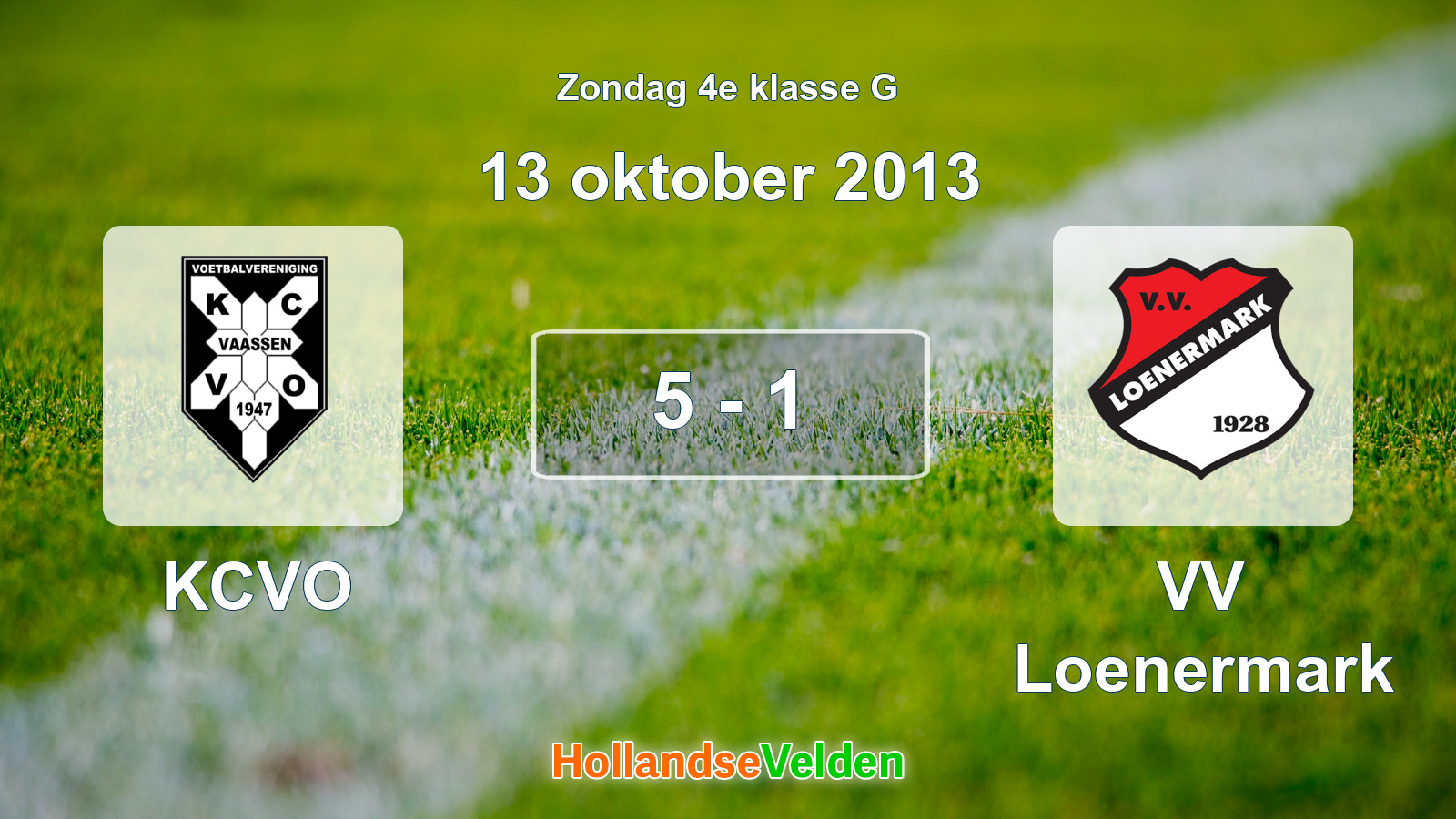 Gespeelde wedstrijd: KCVO - VV Loenermark 5 - 1 (13 oktober 2013)
