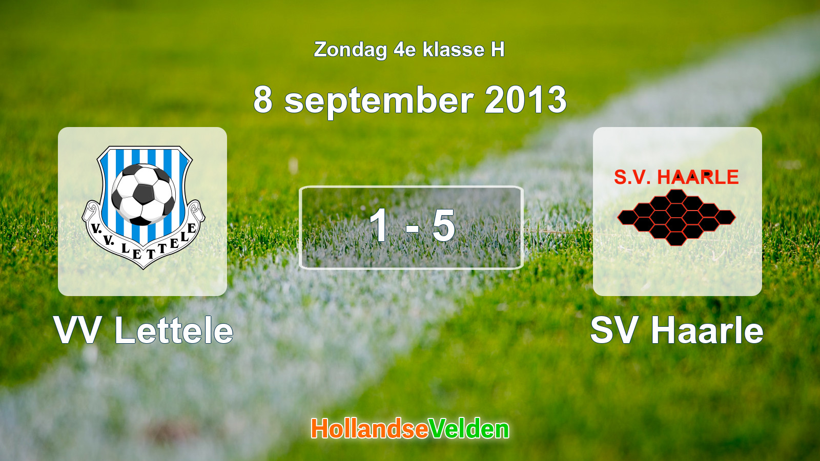 Gespeelde wedstrijd: VV Lettele - SV Haarle 1 - 5 (8 september 2013)