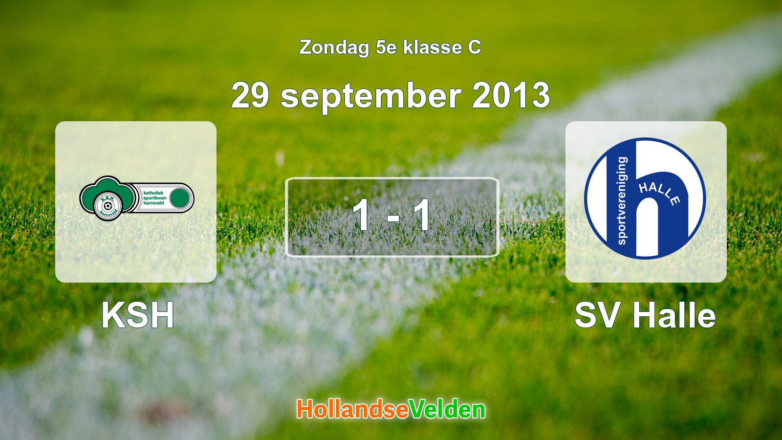 Gespeelde wedstrijd: KSH - SV Halle 1 - 1 (29 september 2013)