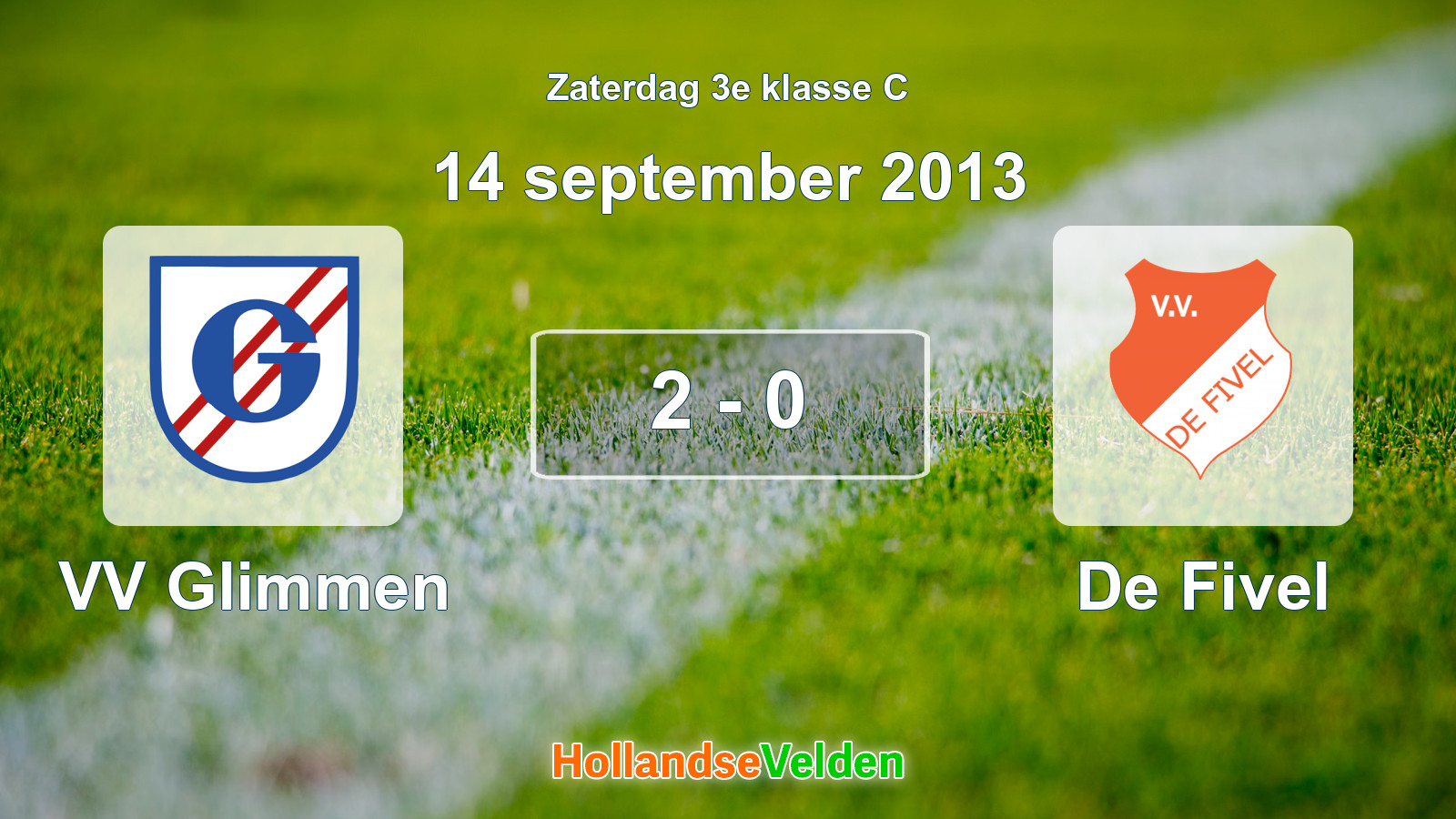 Gespeelde wedstrijd: VV Glimmen - De Fivel 2 - 0 (14 september 2013)