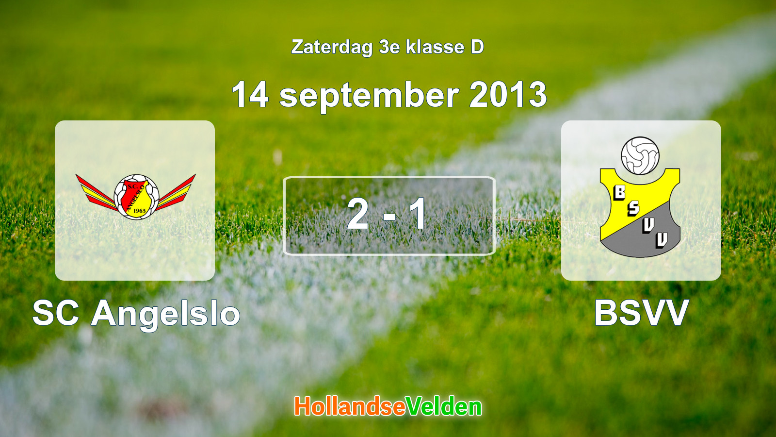 Gespeelde wedstrijd: SC Angelslo - BSVV 2 - 1 (14 september 2013)