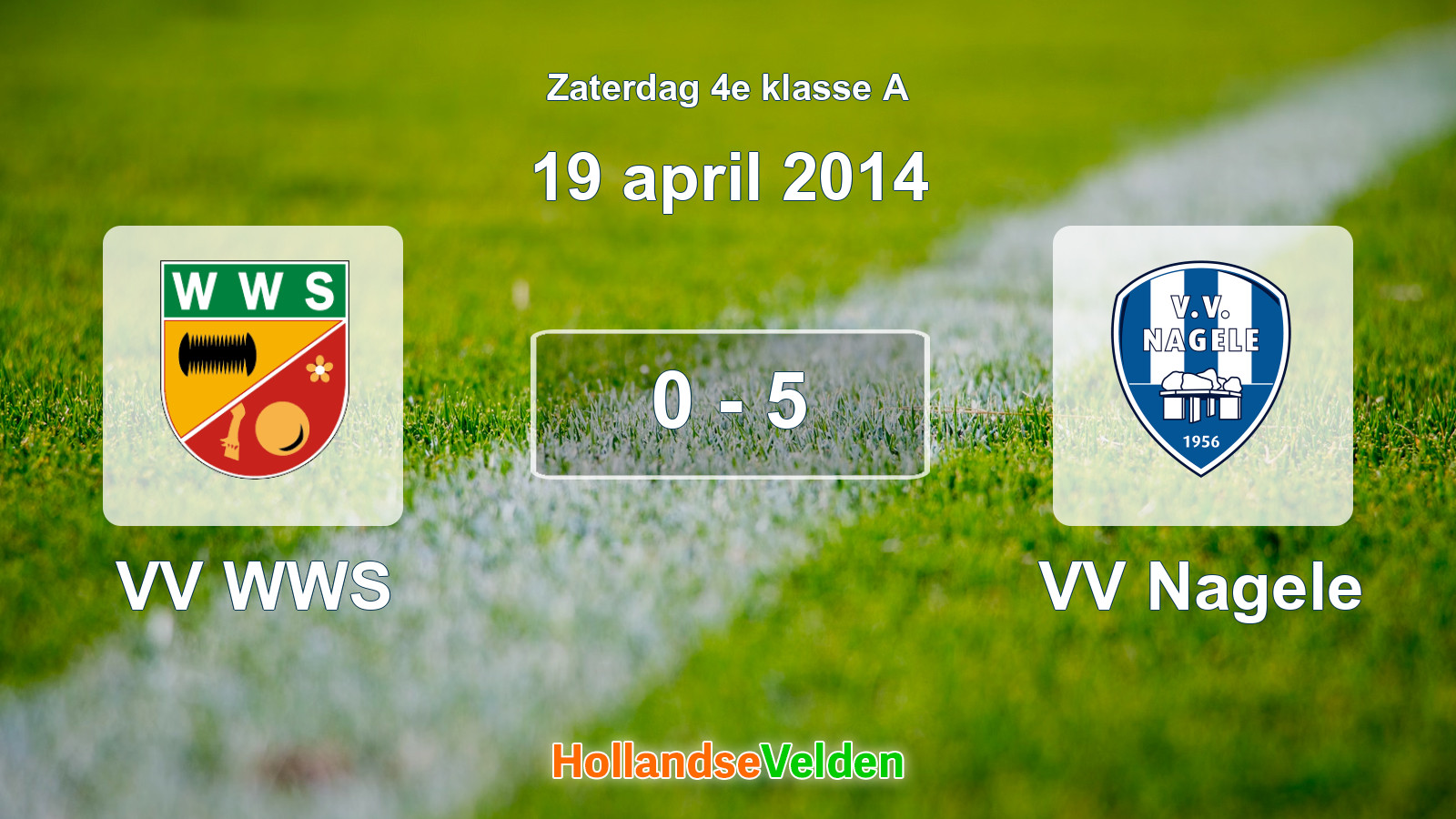 Gespeelde wedstrijd: VV WWS - VV Nagele 0 - 5 (19 april 2014)