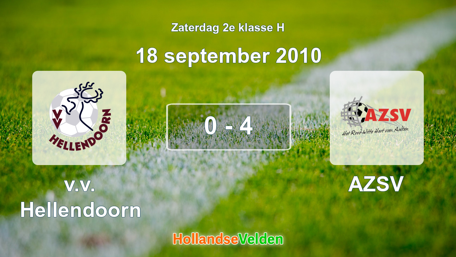 Gespeelde wedstrijd: v.v. Hellendoorn - AZSV 0 - 4 (18 september 2010)