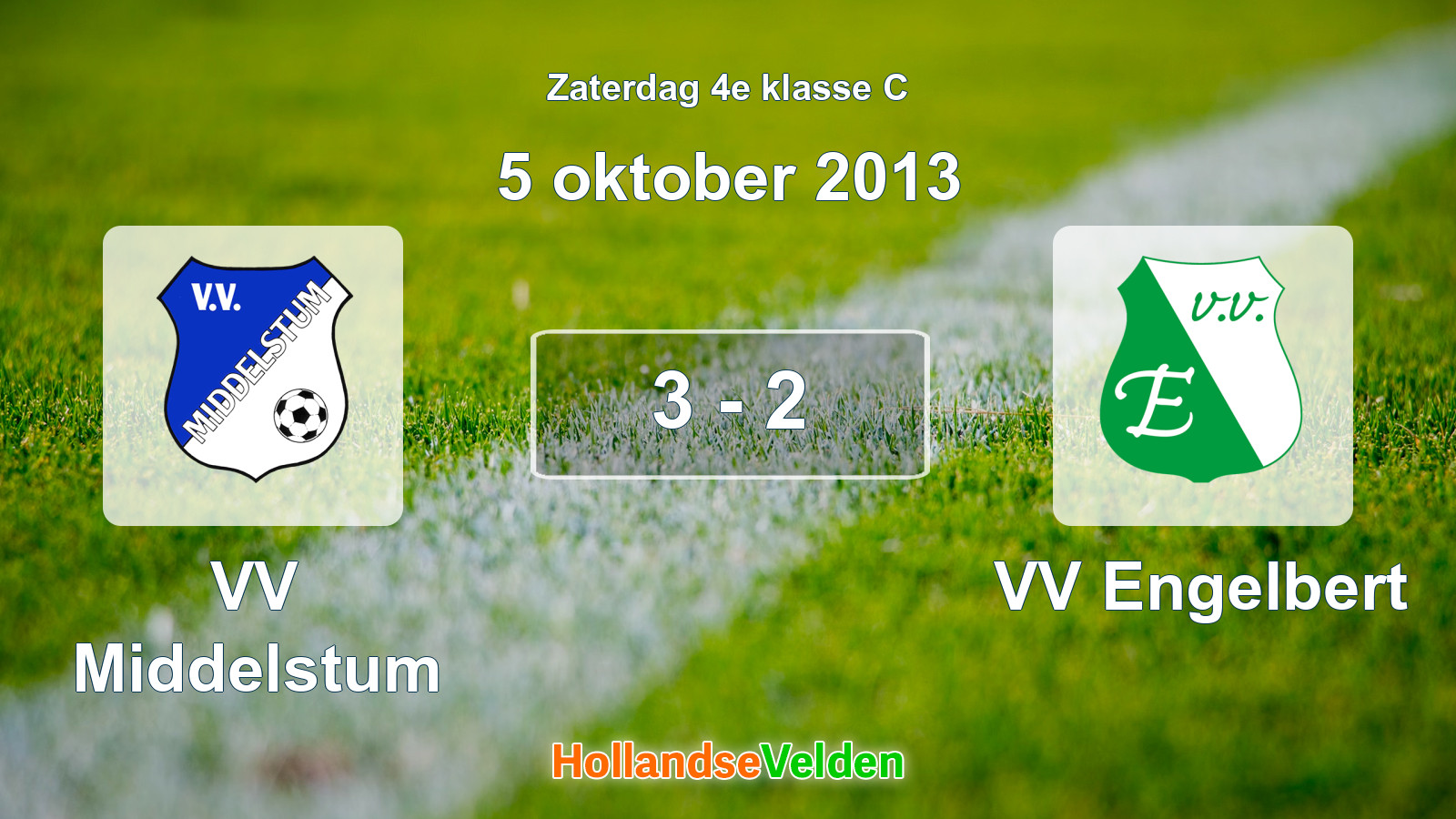 Gespeelde wedstrijd: VV Middelstum - VV Engelbert 3 - 2 (5 oktober 2013)
