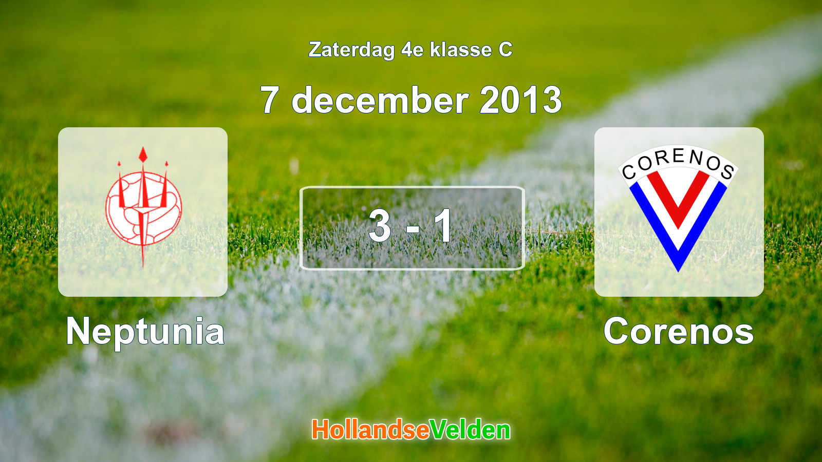 Gespeelde wedstrijd: Neptunia - Corenos 3 - 1 (7 december 2013)