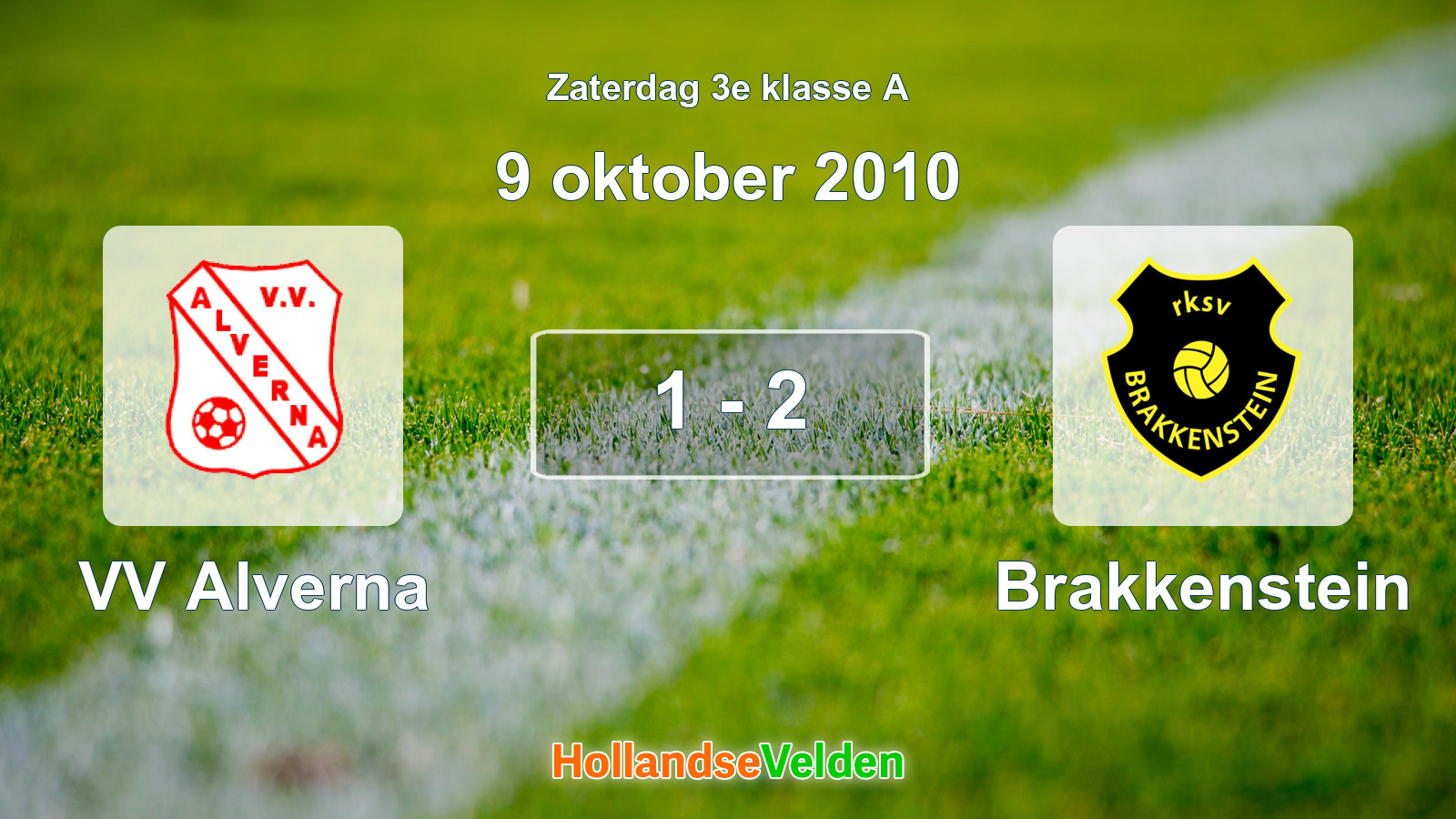 Gespeelde wedstrijd: VV Alverna - Brakkenstein 1 - 2 (9 oktober 2010)