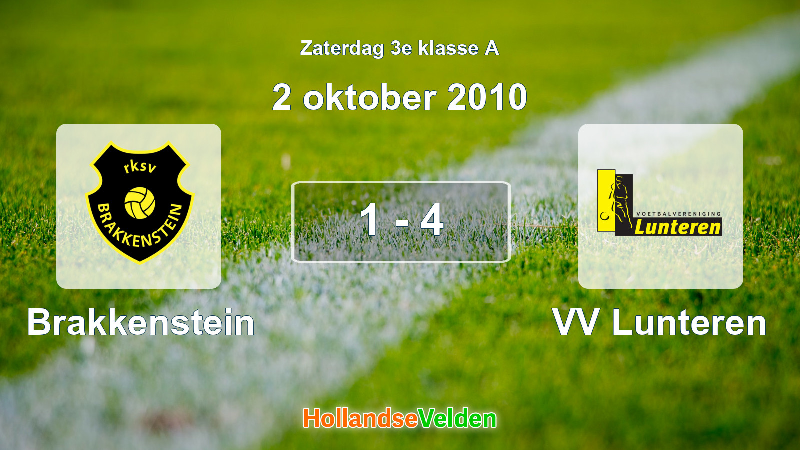 Gespeelde wedstrijd: Brakkenstein - VV Lunteren 1 - 4 (2 oktober 2010)