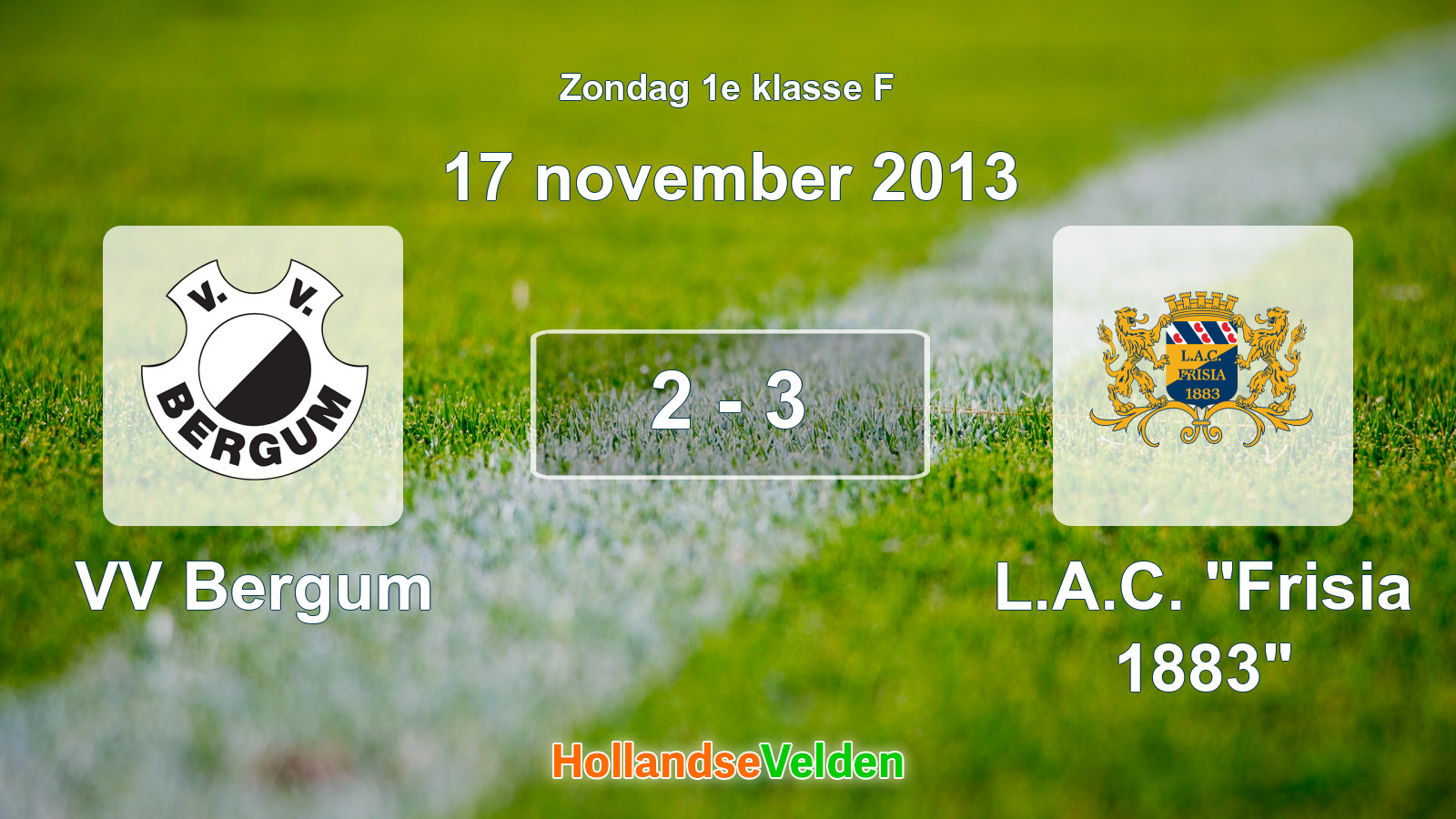 Gespeelde wedstrijd: VV Bergum - L.A.C. 
