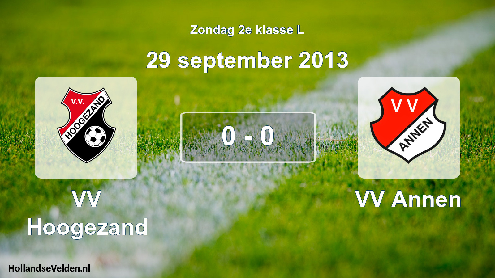 Gespeelde wedstrijd: VV Hoogezand - VV Annen 0 - 0 (29 september 2013)