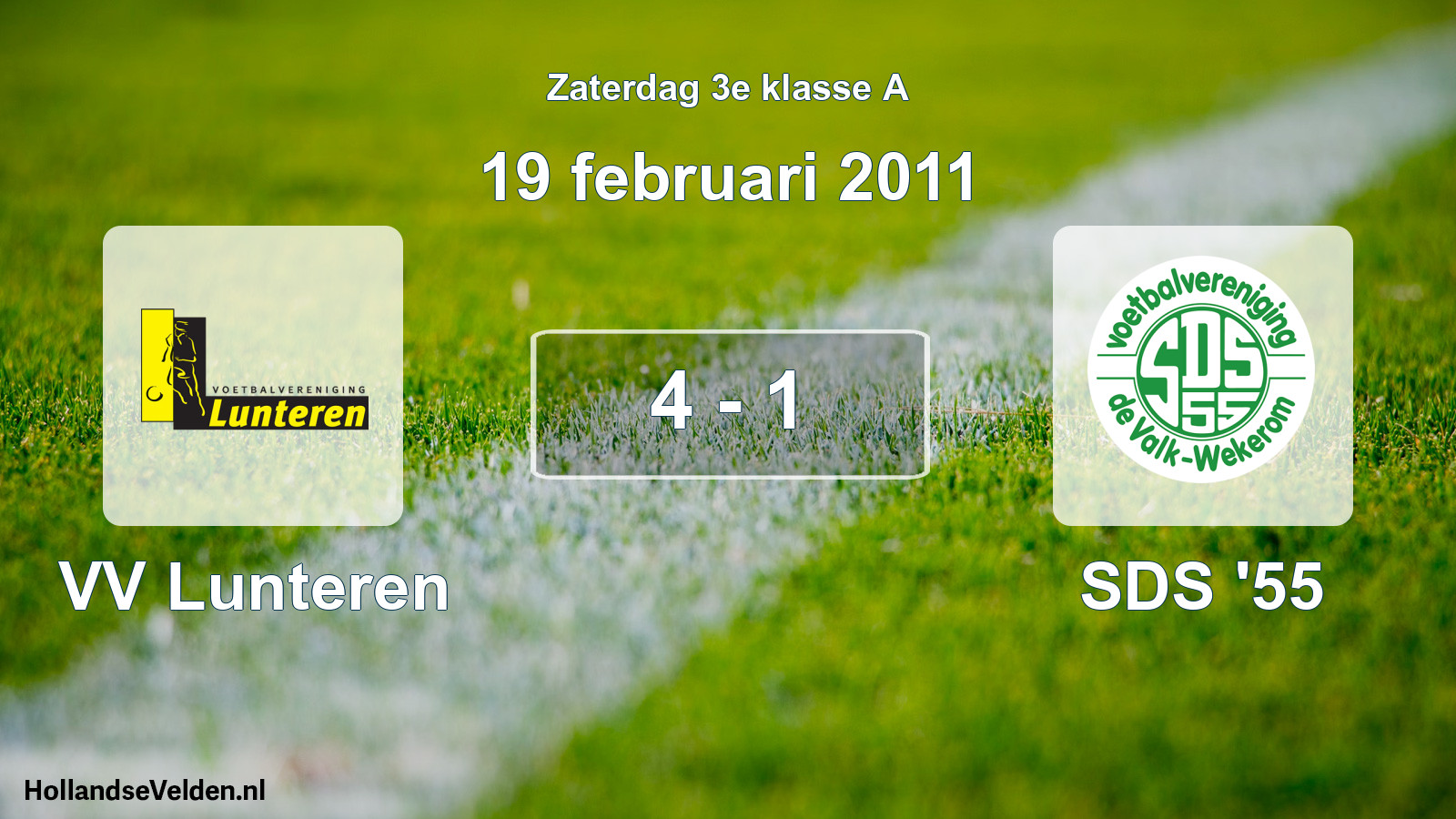 Gespeelde wedstrijd: VV Lunteren - SDS '55 4 - 1 (19 februari 2011)