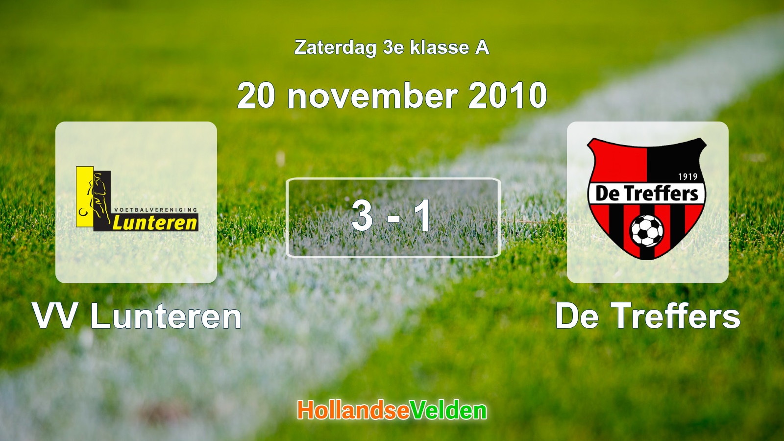 Gespeelde wedstrijd: VV Lunteren - De Treffers 3 - 1 (20 november 2010)