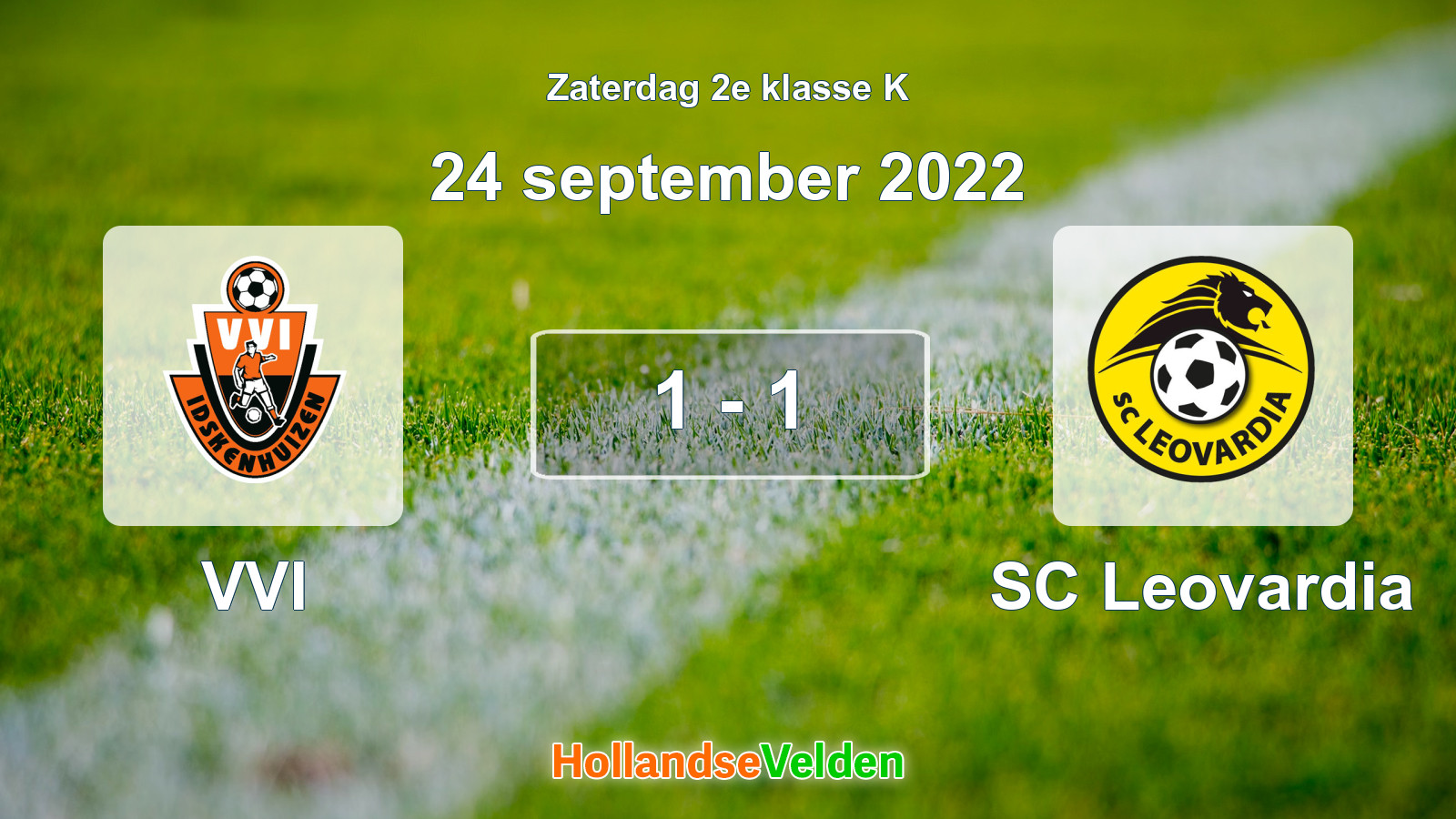 Gespeelde wedstrijd: VVI - SC Leovardia 1 - 1 (24 september 2022)