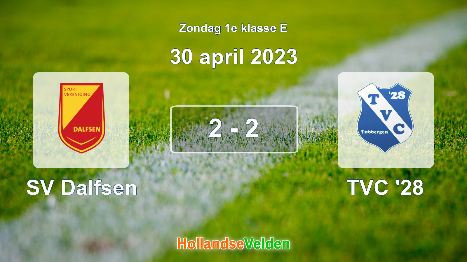 Gespeelde wedstrijd: SV Dalfsen - TVC '28 2 - 2 (30 april 2023)
