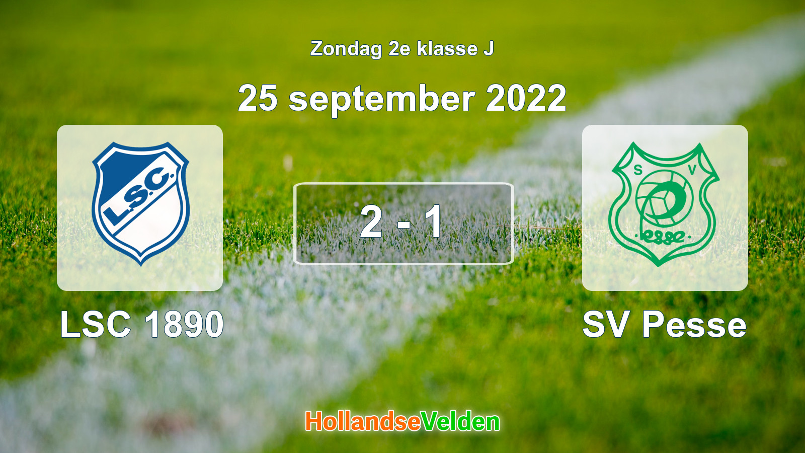 Gespeelde wedstrijd: LSC 1890 - SV Pesse 2 - 1 (25 september 2022)