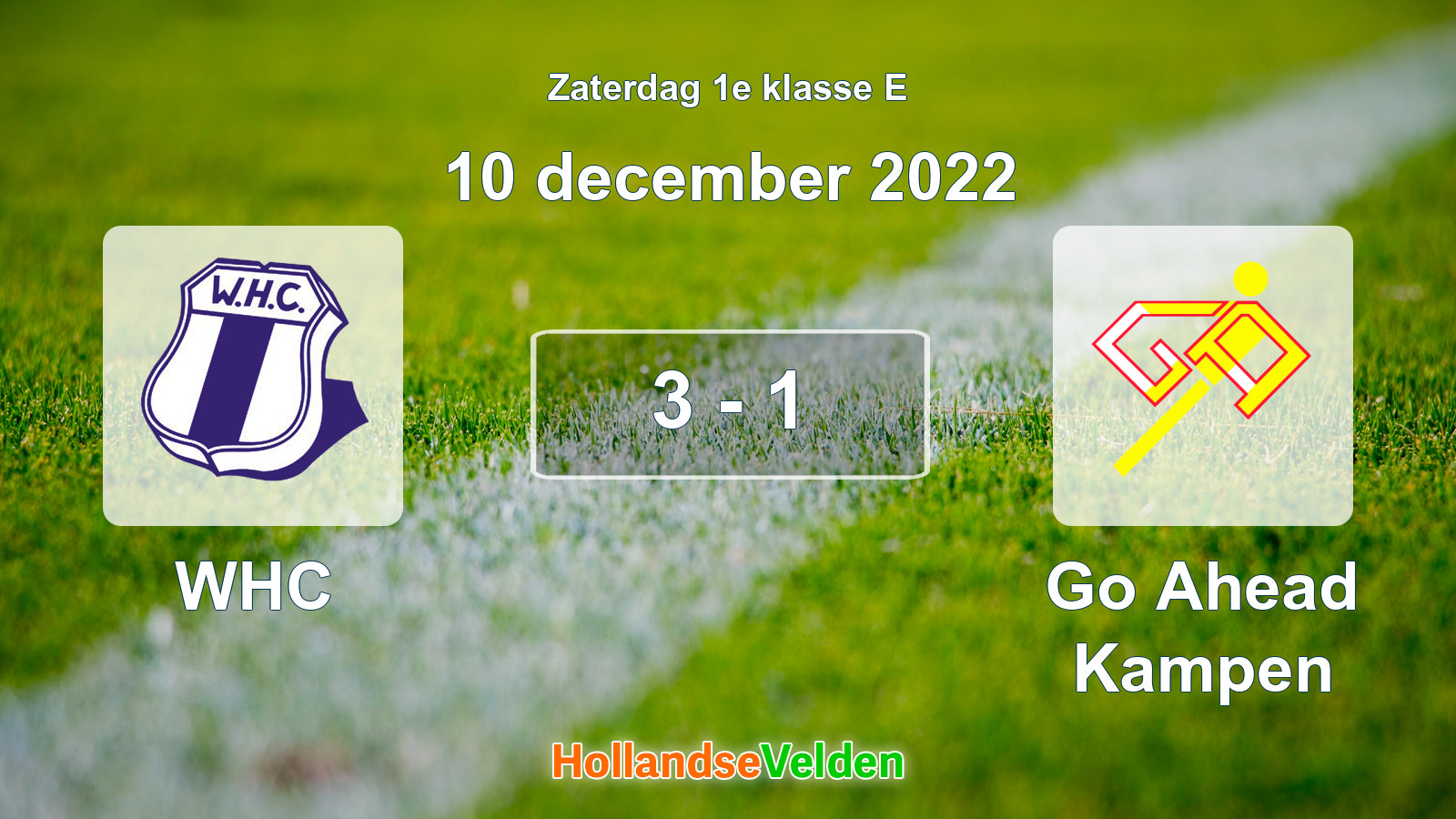 Gespeelde wedstrijd: WHC - Go Ahead Kampen 3 - 1 (10 december 2022)