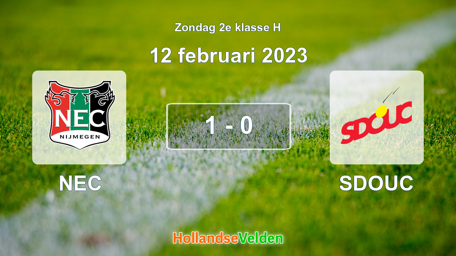 Gespeelde wedstrijd: NEC - SDOUC 1 - 0 (12 februari 2023)