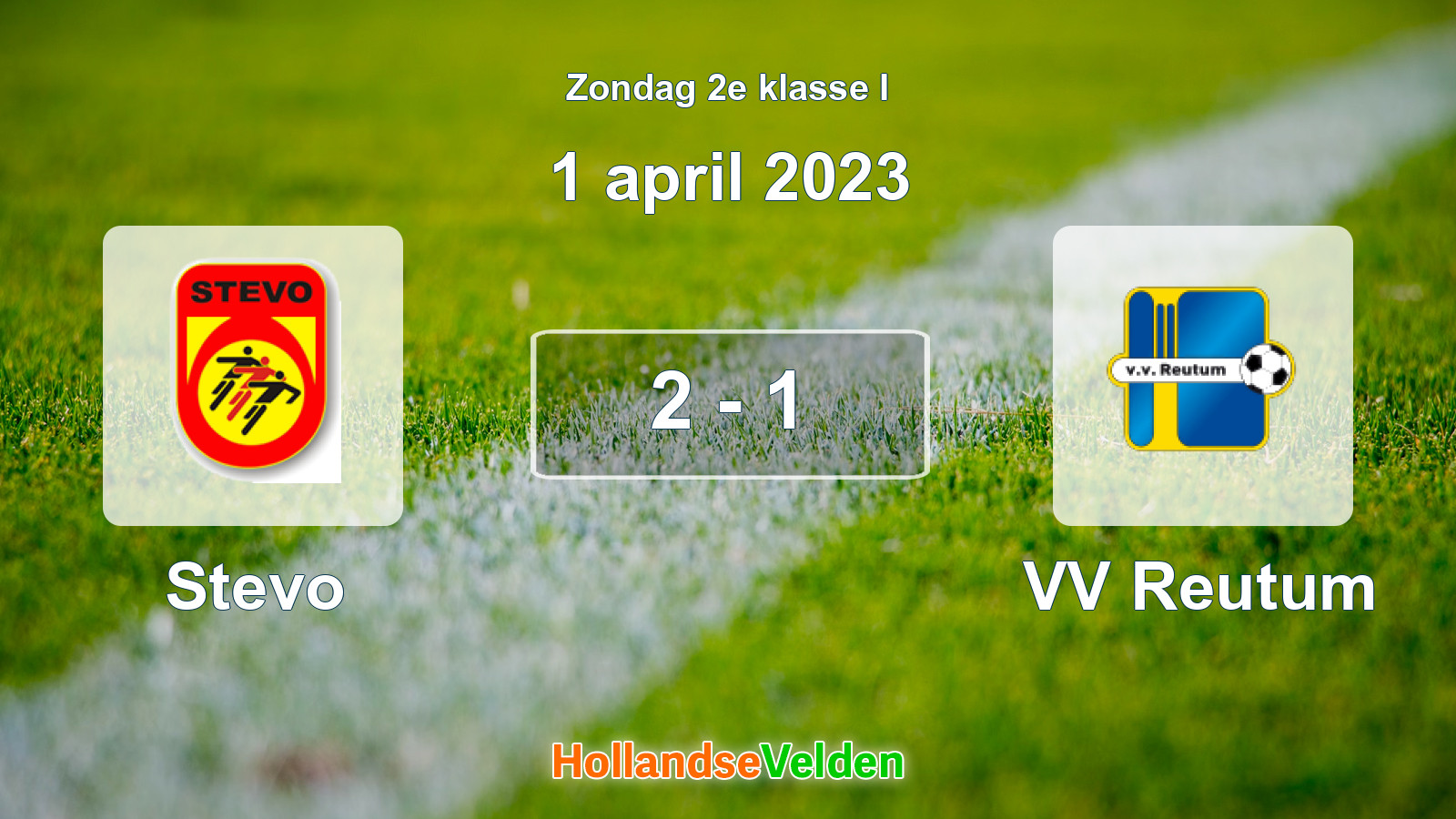 Gespeelde wedstrijd: Stevo - VV Reutum 2 - 1 (1 april 2023)