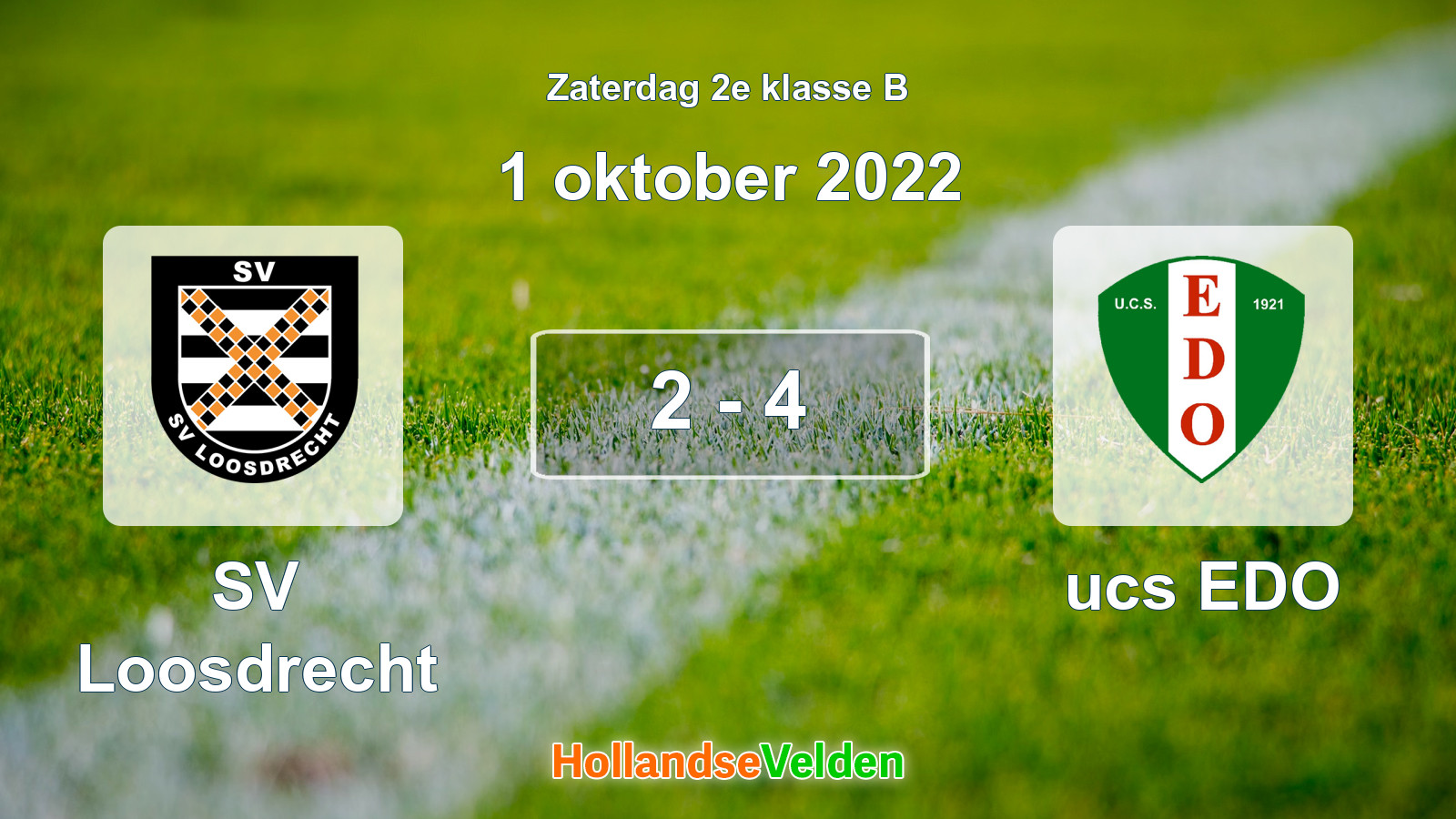 Gespeelde wedstrijd: SV Loosdrecht - ucs EDO 2 - 4 (1 oktober 2022)