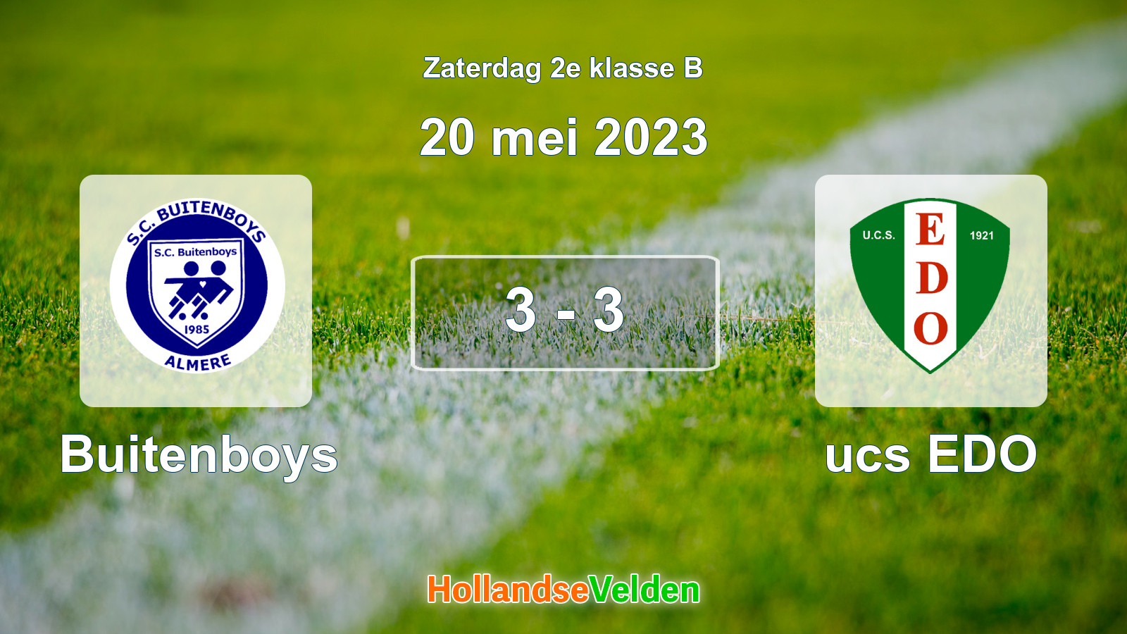Gespeelde wedstrijd: Buitenboys - ucs EDO 3 - 3 (20 mei 2023)