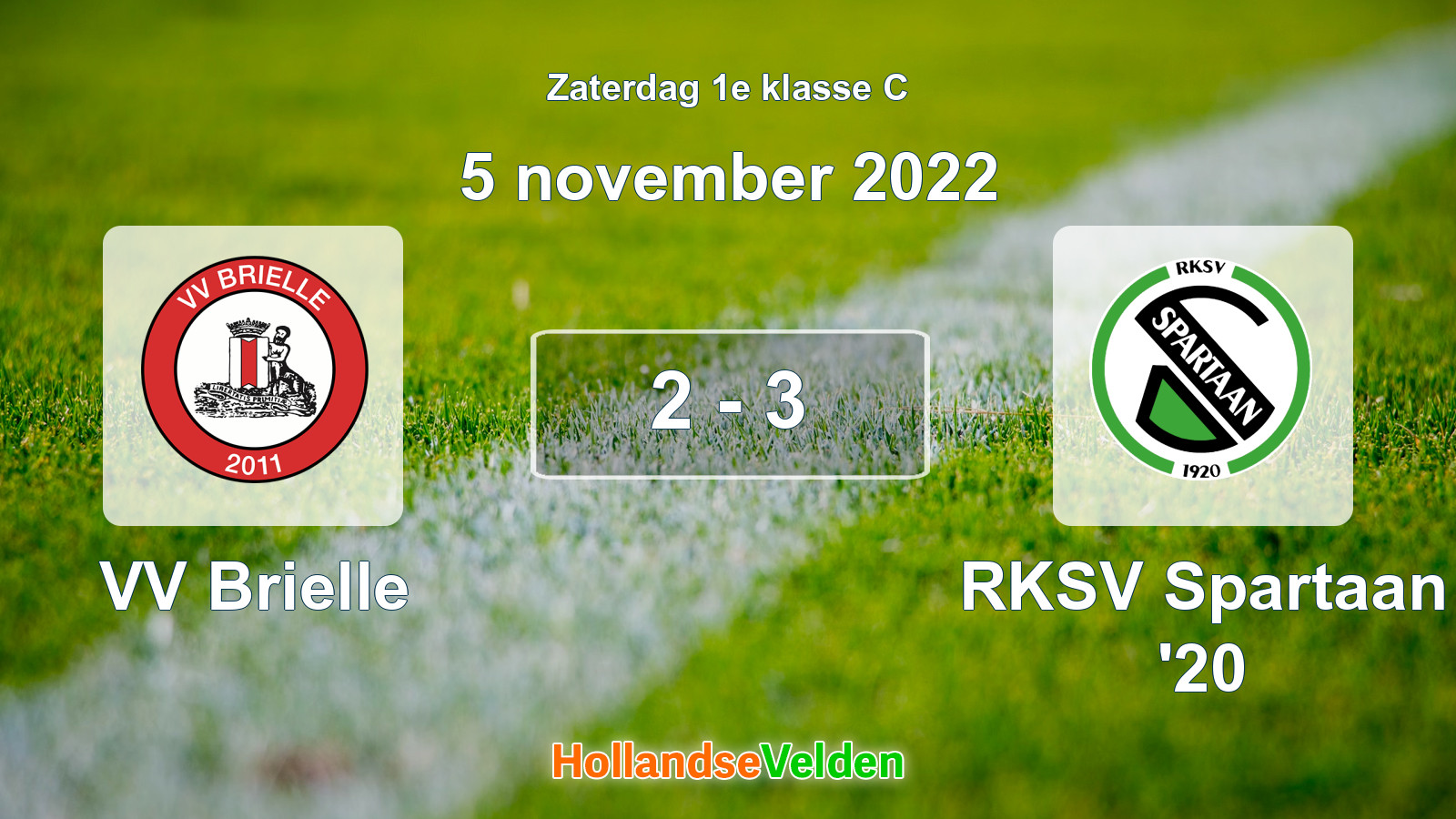 Gespeelde wedstrijd: VV Brielle - RKSV Spartaan '20 2 - 3 (5 november 2022)