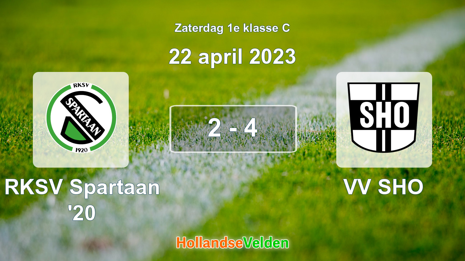 Gespeelde wedstrijd: RKSV Spartaan '20 - VV SHO 2 - 4 (22 april 2023)