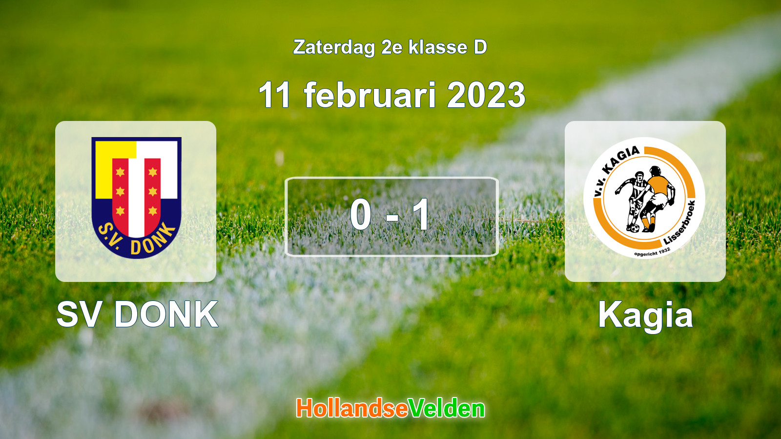 Gespeelde wedstrijd: SV DONK - Kagia 0 - 1 (11 februari 2023)