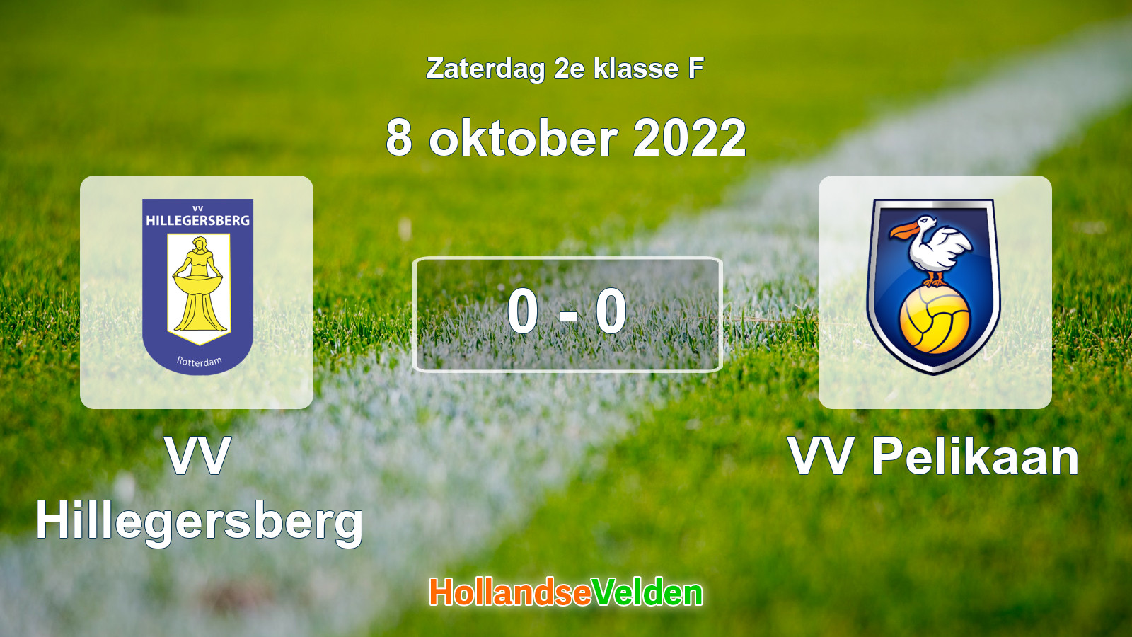 Gespeelde wedstrijd: VV Hillegersberg - VV Pelikaan 0 - 0 (8 oktober 2022)