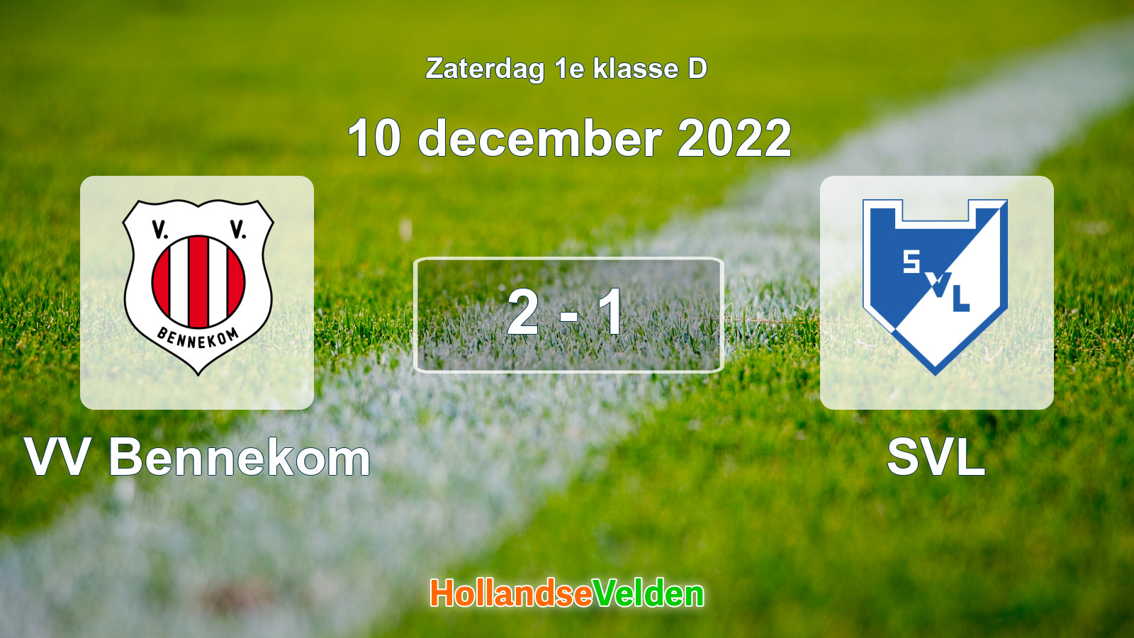 Gespeelde wedstrijd: VV Bennekom - SVL 2 - 1 (10 december 2022)