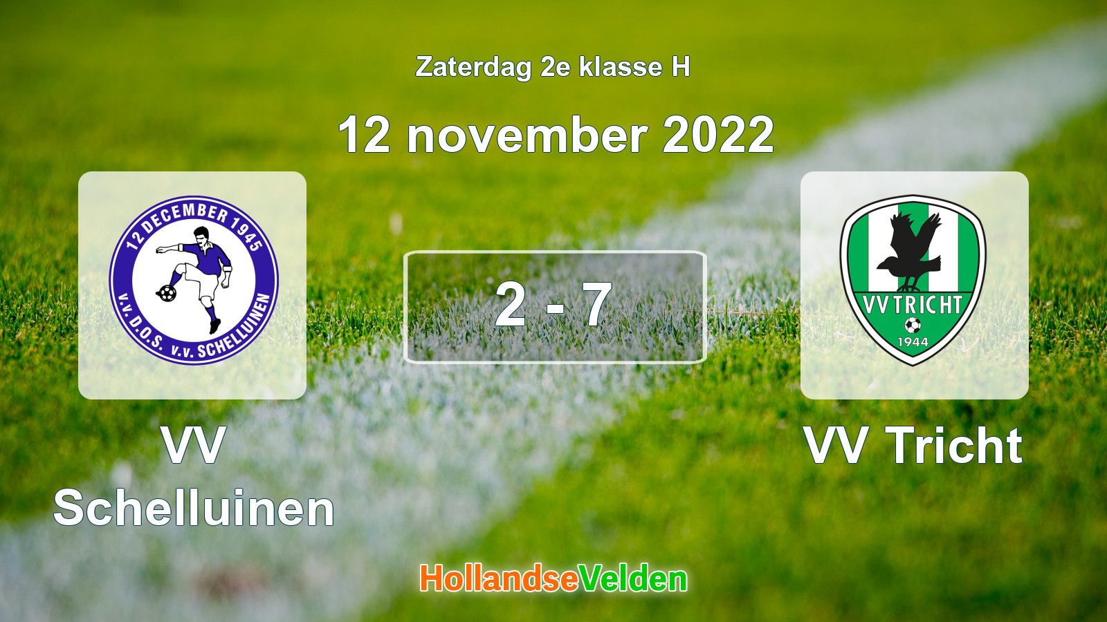 Gespeelde wedstrijd: VV Schelluinen - VV Tricht 2 - 7 (12 november 2022)