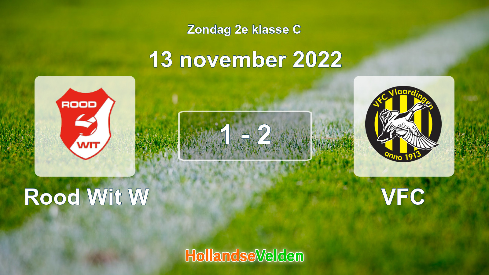 Gespeelde wedstrijd: Rood Wit W - VFC 1 - 2 (13 november 2022)